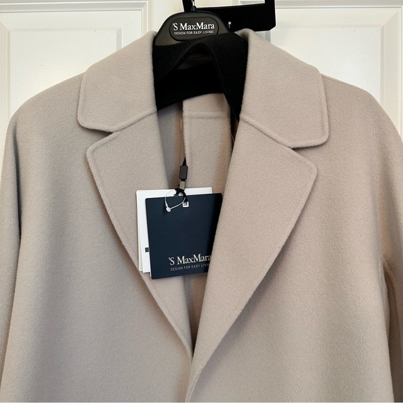 SOLD NWT ‘S Max Mara ‘Arona’ Double Faced Short Wool Coat with Belt Fall/Winter - Picture 13 of 17